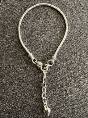 Brand new silver tone charm bracelet